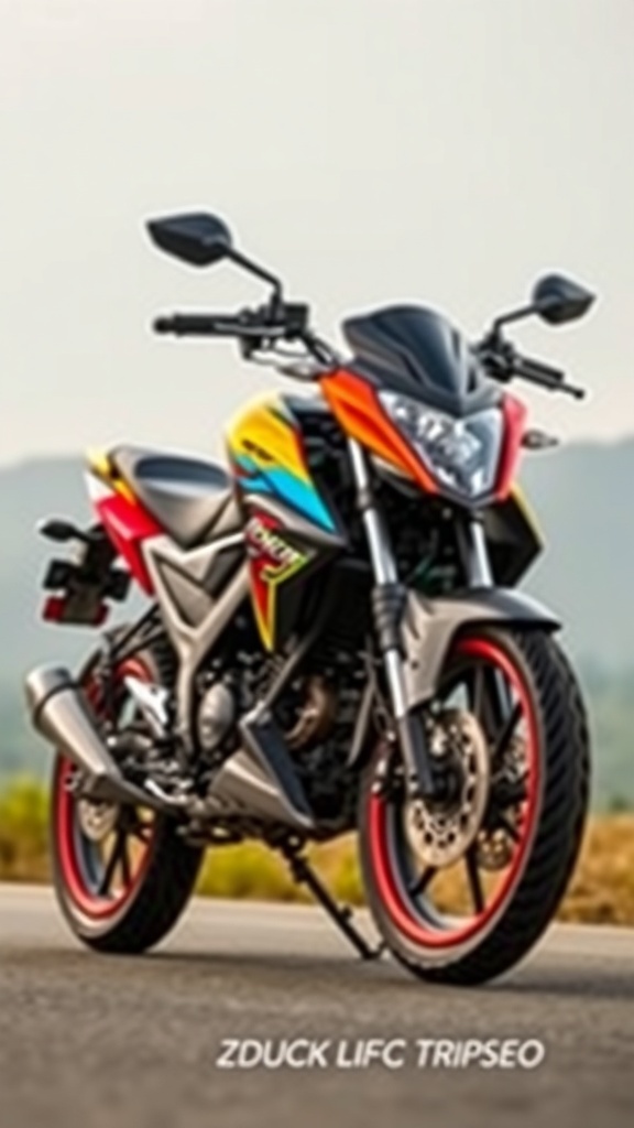 Duck 250 bike wallpaper featuring a sleek motorcycle design against a blurred landscape.
